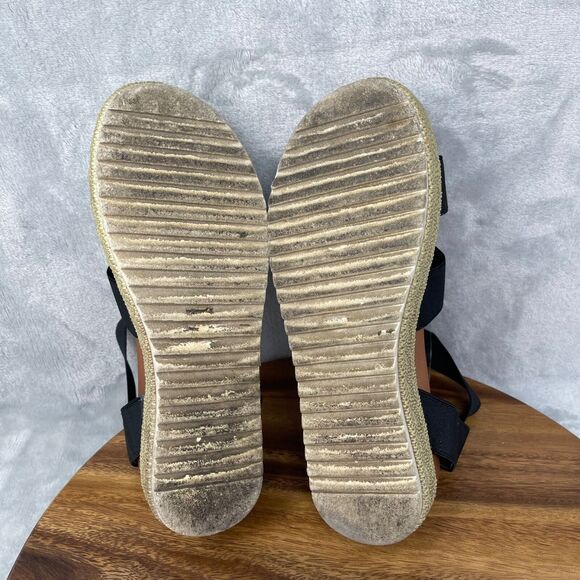 Aloha Island Shoes Womens 9M Black Stretch Slip On Sandal Espadrille Laguna - Picture 11 of 16